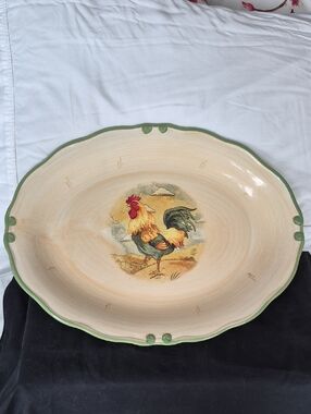 Gibson Royal Rooster Oval Ceramic Serving Platter